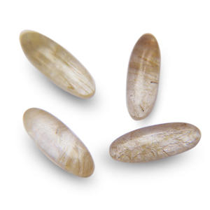 Cabochon en quartz rutile <span class=keywords><strong>doré</strong></span> naturel ovale en cristal <span class=keywords><strong>clair</strong></span> 6.5X18 avec rutiles visibles pour accessoires - Product Image 5