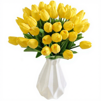 Tulipes artificielles en PU, mini, style nordique, décoration de mariage et de maison, fleurs réalistes haut de gamme