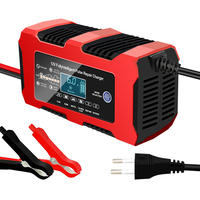 Chargeur de batterie au gel pour moto et voiture LCD 12V10A, chargeur de batterie au plomb-acide 12V 2ah-200ah, avec boîtier ABS