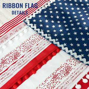 زينة خارجية ليوم الرابع من يوليو، أعلام عيد الاستقلال، رايات معلقة خارجية مطرزة، لافتة وطنية لتزيين الساحة - Product Image 3