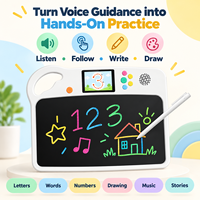 Tablette de dessin LCD pour enfants avec exemples d'images et son, alimentée par piles et personnalisable pour une pratique de dessin guidée