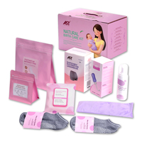 Kit de soins naturels tout-en-un pour la naissance et la récupération post-partum, essentiels pour la trousse d'hôpital, avec bouteille de lavage péri-rectal et compresses rafraîchissantes périnéales