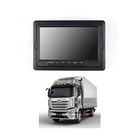 Monitor TFT LCD de 7 Pulgadas de Alta Definición para Camiones y Autobuses, Pantalla Dividida, Entrada AV de 2 Canales, Cámara de Reversa Abatible, Resistente a Impactos