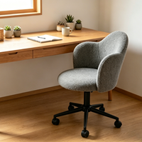Chaise de bureau pivotante ergonomique moderne CARLFORD pour enfants, chaise de bureau en tissu pour enfants avec hauteur réglable en acier
