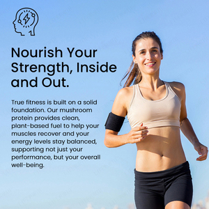 LIFEWORTH Mushroom Plant-Based <strong>Protein</strong> <strong>Powder</strong> with Lion's Mane Reishi Adaptogen Blend for Immune Support and Muscle <strong>Recovery</strong> - Product Image 2
