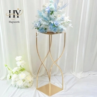 Support à fleurs en métal en forme de X, moderne, de haute qualité, durable, doré, électroplaqué, pour réception de mariage, centre de table à domicile