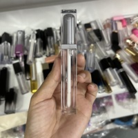Flacon de brillant à lèvres transparent avec logo personnalisé et capuchon en or rose argenté Tube de glaçage pour les lèvres Diy 10ml Conteneur de rouge à lèvres liquide brillant à lèvres carré