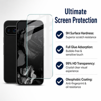 Protector de Pantalla de Vidrio Templado de Alta Calidad con Pegamento Completo 9H Antirrayaduras HD Transparente sin Bordes para Teléfono Google Pixel 9 10 11 Pro XL