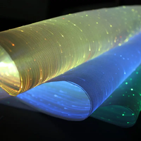 Tissu en fibre optique lumineux LED luxueux, matériaux textiles RGBW, robe, rideau, nappe pour banquet, mariage