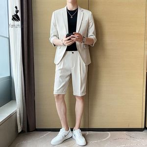 <span class=keywords><strong>Completo</strong></span> Estivo YZ Trend 46211 per <span class=keywords><strong>Uomo</strong></span>, <span class=keywords><strong>Blazer</strong></span> a Mezza Manica e Pantaloncini Elasticizzati, Set <span class=keywords><strong>Completo</strong></span> per Uso Quotidiano - Product Image 3