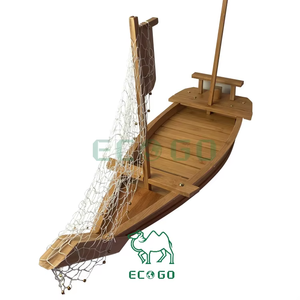 Bambù naturale grande Sushi Boat ristorante grado di servire vassoio decorazione cucina antipasti Sushi - Product Image 6