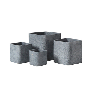 Grande rettangolo grigio vaso da <span class=keywords><strong>fiori</strong></span> e vaso design minimalista per uso giardino kit all'ingrosso disponibile - Product Image 5