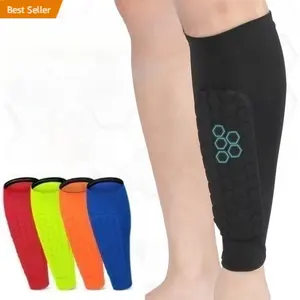 Petek Anti çarpışma bacak desteği buzağı kollu sıkıştırma yumuşak Anti çarpışma basketbol futbol spor bacak desteği