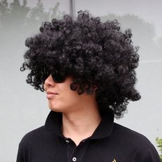 Accessoires de costume de perruques bouclées Black Porle Balon Apro (WFHYBVE) - Product Image 1