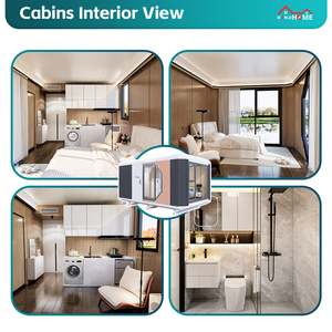 Ventana holográfica Prefab Pod-Oficina móvil de <span class=keywords><strong>realidad</strong></span> aumentada/Casa con paredes de pantalla táctil interactiva - Product Image 5