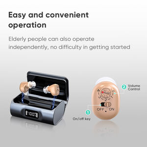 Cancelación de ruido Inalámbrico Sordo en el oído Cic Dispositivo de audífonos recargable Amplificador para personas mayores Sordera los ancianos - Product Image 2