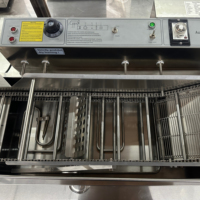 Machine à beignets double rangée entièrement automatique, électrique/gaz, petite taille, usage commercial, 110/220V, 30-50 douzaines/heure - Offre Spéciale