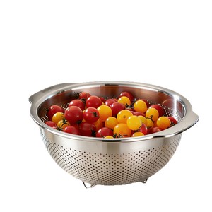 Passoire en acier inoxydable à double poignée, épaissie, de qualité alimentaire, pour le lavage des légumes et du riz - Product Image 2