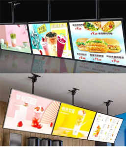 Treo Bảng <span class=keywords><strong>menu</strong></span> nhà hàng siêu mỏng, thích hợp cho các trạm xăng, nhà hàng thức ăn nhanh, quán cà phê, trung tâm mua sắm - Product Image 4