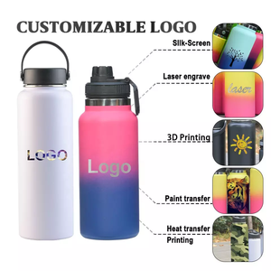 Tethys cao cấp 32 oz 40 oz đôi tường chân không Flask cách nhiệt chai nước với rơm nắp thép không gỉ thể thao chai - Product Image 4