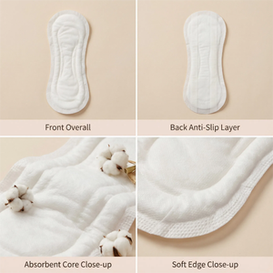 Siêu mỏng thoáng khí nữ mildin Lục Địa miếng bông hữu cơ tre pha trộn không kiểm soát miếng đệm - Product Image 2