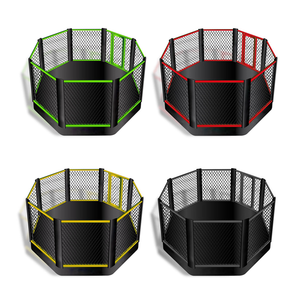 Prix d'usine, cage de combat MMA professionnelle pour entraînement, compétition UFC, ring de boxe octogonal, structure en acier inoxydable, certifiée CE - Product Image 4