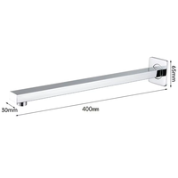 Bras de douche mural dissimulé G1/2 en acier inoxydable, support de pommeau de douche, tuyau fixe pour ensemble de douche