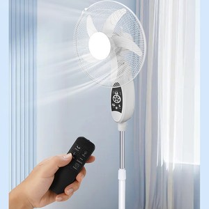 Ventilateur solaire domestique de 16 pouces pour le commerce extérieur, ventilateur de refroidissement par air, contrôle mécanique, matière plastique, alimentation par batterie - Product Image 2