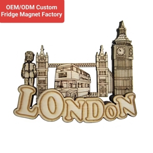 <span class=keywords><strong>Magnete</strong></span> per Frigorifero Personalizzato di Londra in Legno, Taglio Laser 3D, Souvenir Turistico, <span class=keywords><strong>Magnete</strong></span> Multistrato in Legno <span class=keywords><strong>Naturale</strong></span> con Monumenti Cittadini - Product Image 1
