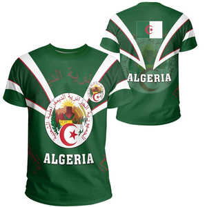 T-shirt africain imprimé à la demande algérie t-shirt africain en gros Style Rockie mâle à manches courtes été vêtements décontractés respirant - Product Image 3
