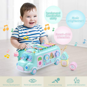 <span class=keywords><strong>Puzzle</strong></span> a forma di xilofono giocattoli sensoriali musicali educativi per bambini scuola Bus xilofono giocattolo per bambini 1-3 - Product Image 2