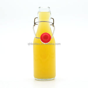 En stock bouteille en verre hermétique à couvercle oscillant avec clip de verrouillage 250ml 500ml 750ml 1000ml couvercle rond Ez Flip <span class=keywords><strong>pour</strong></span> jus de boisson gazeuse - Product Image 5