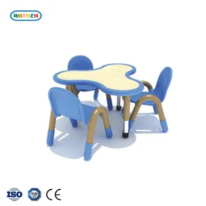 便宜的日托幼儿园家具固体学龄前儿童桌椅
