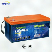 Batterie LiFePO4 38.4V 200AH Grade A pour Trolling 6000+ Deep Cycle, Chariot de Golf, avec BMS intelligent, Bus CAN, Prise Anderson, CE RoHS IP67, OEM ODM