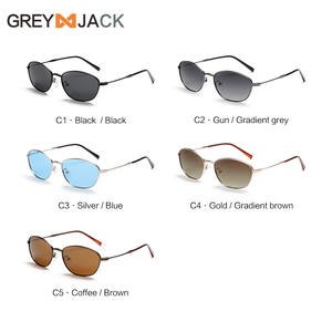 Gafas de sol unisex Greyjack, montura negra de acero inoxidable, lentes TAC, protección UV400, tipo 3, G032 - Product Image 4