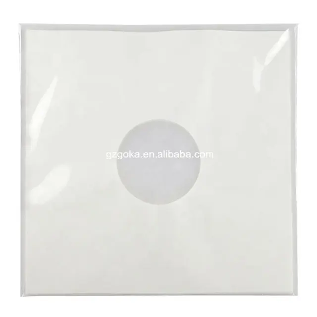 Goka papel de armazenamento interno/externo, 7 "10" 12 "lp de vinil e plástico mangas de gravação