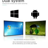 Pizarra Interactiva Todo en Uno de 86 Pulgadas con Pantalla Táctil Capacitiva de 20 Puntos, 4K, Sistema Operativo Android/Windows, 120Hz, para Conferencias, Pizarra Electrónica