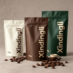Custom OEM Printed Matte Coffee <b>Bag</b> with Valve 250g 500g 1kg Stand Up Zipper Pouch for Roasted Coffee Beans Retail - Product Image 4