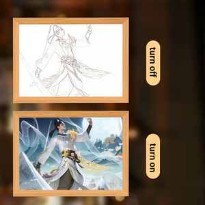 Danh dự của các vị vua dẫn ánh sáng sơn với khung gỗ thiết kế hiện đại cho trang trí nội thất và kỳ nghỉ sử dụng - Product Image 6