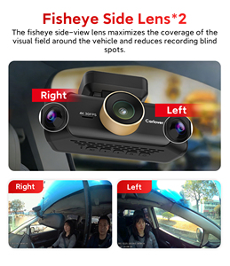 Caméra embarquée 4K 4CH avec WiFi 5G et objectif fisheye 360° °   Caméra embarquée AI avec vision nocturne et capteur G pour voiture, DVR WDR, boîte noire de voiture, dashcam d'usine OEM - Product Image 3