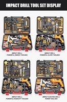 Kit combiné d'outils électriques sans fil : perceuse, clé à main, boîte à outils et autres outils – Ensemble d'outils électriques
