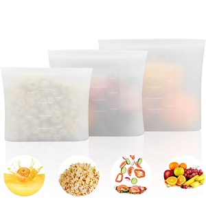Sacs alimentaires en silicone 100 % personnalisés, les plus vendus, pour la congélation et le stockage des aliments - Product Image 1
