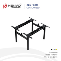 Bureau debout modulaire ergonomique contemporain anti-collision extensible, construction en acier, usage commercial, montage facile, moniteur