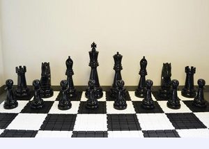 Juego de Ajedrez de Fibra de Vidrio de Estilo Moderno, Piezas de Ajedrez Únicas de Gran Tamaño con Acabado Pulido - Product Image 4
