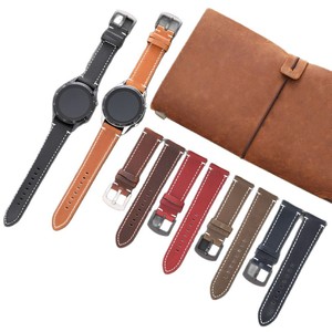สายนาฬิกาหนังวินเทจเคลือบน้ำมัน 20 มม./22 มม. สายหนังแท้สำหรับสมาร์ทวอทช์หัวเว่ย - Product Image 3