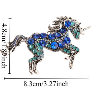 Barok Luxe Strass Eenhoorn Ontwerp Heren En Dames Broche Sieraden Accessoires Spelden Huwelijksfeest Vakantie Paar Geschenken - Product Image 4