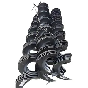 Bilah spiral pemrosesan 304 baja tahan karat dengan ketebalan yang sama dengan konveyor bagian tunggal baja karbon lasan baja mangan