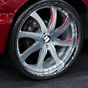 SY-09002 ชุดล้อแม็กซ์ 2 ชิ้น รุ่น Troppo สีเงินโครเมียมขัดเงา พร้อมฝาครอบล้อ 4 ล้อ/ยาง  สำหรับล้อ <span class=keywords><strong>5</strong></span> และ 6 รู - Product Image 1