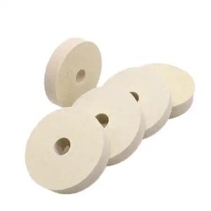 Roue <span class=keywords><strong>de</strong></span> polissage en feutre <span class=keywords><strong>de</strong></span> laine pour finition miroir sur jade, métal, verre automobile, meubles et voitures - Product Image 3