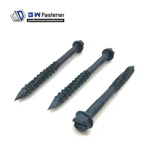 Slotted Screws Blue Slotted Hex Washer Head Concrete Screw Concrete Anchor Tapcon Anchor Screw